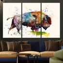 Abstract Buffalo Wall Art, Western Watercolor Bison Canvas by MyGreatCanvas | Canvas Wall Art Prints | Photo Prints & Wall Decor