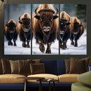 Buffalo Wall Art Canvas Print, American Bison Herd Wall Art by MyGreatCanvas | Canvas Wall Art Prints | Photo Prints & Wall Decor