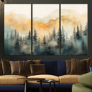 Abstract Forest Print - Mountain Wall Art | Autumn Landscape