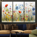 Colorful Wildflower Canvas Wall Art - Vibrant Floral