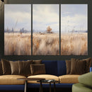 Golden Fields Wall Art Print Canvas – Serene Landscape of