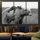 Bear and Cub Wall Art Canvas | 399 Bear Cub