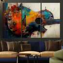 Abstract Guitar Wall Art Canvas | Vibrant Music-Inspired Art by MyGreatCanvas | Canvas Wall Art Prints | Photo Prints & Wall Decor