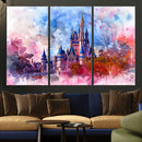 Disney Wall Art: Dreamy Watercolor Cinderella Castle Canvas by MyGreatCanvas | Canvas Wall Art Prints | Photo Prints & Wall Decor