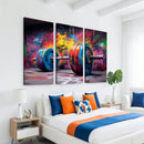 Abstract Graffiti Barbell Canvas Wall Art – Urban Fitness