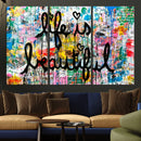 Life Beautiful Art Print - Banksy Graffiti Wall Art Canvas by MyGreatCanvas | Canvas Wall Art Prints | Photo Prints & Wall Decor