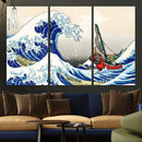 Katsushika Hokusai Kanagawa Giant Wave Wall Art Canvas Print