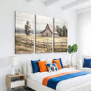 Rustic Farmhouse Barn Wall Art | 3-Panel Framed Gallery Wrap