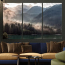 Foggy Mountain Canvas Print Forest Wall Art