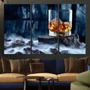 Whiskey Ice Wall Art Canvas Print
