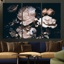 Pink Peonies Flowers Large Canvas Art Print