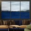 Navy Blue Abstract Wall Art Canvas Print