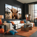 Scottish Cow Longhorn Wall Art Canvas Print