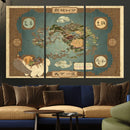 Avatar Wall Art: The Last Airbender Vintage Map - Wall Art