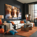 Scottish Highland Cow Horn Farm Wall Art Canvas Print