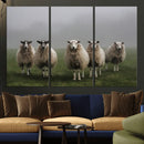 Flock of Sheep in a Mystical Fog – Pastoral Wall Art Canvas by MyGreatCanvas | Canvas Wall Art Prints | Photo Prints & Wall Decor