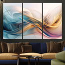 Abstract Flowing Colors Wall Art Canvas Print