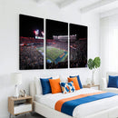 Ben Hill Griffin Stadium Night Game Triple Canvas Wall Art -