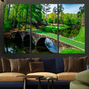 Augusta National Golf Club Wall Art - Panoramic Bridge & by MyGreatCanvas | Canvas Wall Art Prints | Photo Prints & Wall Decor