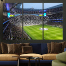 Tottenham Hotspur Stadium Canvas Print, Match Day Triple