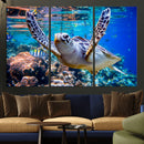 Underwater Sea Turtle Wall Art Canvas Print – Vibrant Ocean