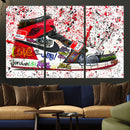 Jordan Shoes Graffiti Wall Art Canvas Print- Jordan Graffiti by MyGreatCanvas | Canvas Wall Art Prints | Photo Prints & Wall Decor