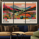 Yayoi Kusama Landscape Canvas Print, Vibrant Floral Mountain by MyGreatCanvas | Canvas Wall Art Prints | Photo Prints & Wall Decor