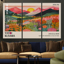 Yayoi Kusama Landscape Canvas Print, Vibrant Floral Mountain Art Print, Framed Botanical Wall Art - by MyGreatCanvas | Canvas Wall Art Prints | Photo Prints & Wall Decor