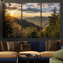 Sunrise Over the Smoky Mountains Canvas Wall Art –