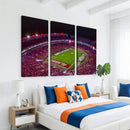 Bryant-Denny Stadium Night Game Triple Canvas Wall Art -
