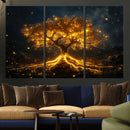 Golden Tree of Life Canvas Wall Art Print - Majestic Glowing by MyGreatCanvas | Canvas Wall Art Prints | Photo Prints & Wall Decor
