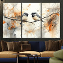 Abstract Watercolor Chickadee Bird Canvas Wall Art Print - by MyGreatCanvas | Canvas Wall Art Prints | Photo Prints & Wall Decor