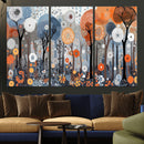 Abstract Winter Landscape Canvas Wall Art Print - Large