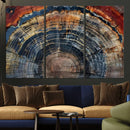 Abstract Tree Ring Wall Art Canvas Print – Colorful Framed