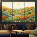 YAYOI KUSAMA Wall Art - Colorful Dot Art Landscape Canvas,