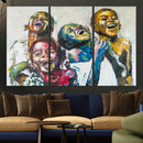 Shai Yossef Style Canvas Art - Joyful African Black Kids