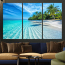 Tropical Beach Wall Art Canvas Print - Serene Ocean