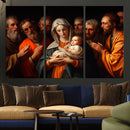 Religious Canvas Wall Art Print - Madonna and Child with