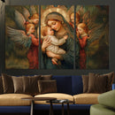 Mary Jesus Canvas Wall Art Print - Madonna and Child with