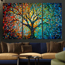 Yggdrasil Tree of Life Wall Art Print | Mosaic Style 3-Panel