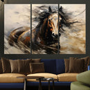 Abstract Horse Wall Art Canvas Print – Large Western