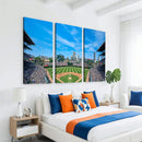 Wrigley Field Chicago Cubs Panoramic Art Multi-Piece Canvas