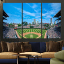 Wrigley Field Chicago Cubs Panoramic Art Multi-Piece Canvas