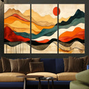 Mid Century Wall Art Print  - Abstract Woodland Print -