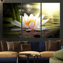Lotus Flower Wall Art Canvas Print, Water Lily Large Wall