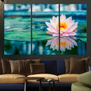 Lotus Flower Wall Art Canvas Print, Water Lily Large Wall