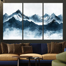 Snowy Peaks Wall Art – Framed Misty Mountain Canvas Artwork by MyGreatCanvas | Canvas Wall Art Prints | Photo Prints & Wall Decor