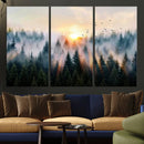 Misty Forest Wall Art – Framed Sunrise Pines Canvas Artwork, by MyGreatCanvas | Canvas Wall Art Prints | Photo Prints & Wall Decor