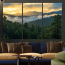 Mountain Sunrise Wall Art – Framed Pine Forest Canvas by MyGreatCanvas | Canvas Wall Art Prints | Photo Prints & Wall Decor