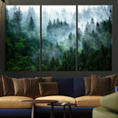 Misty Forest Wall Art Canvas Print – Framed Foggy Mountain by MyGreatCanvas | Canvas Wall Art Prints | Photo Prints & Wall Decor